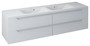 Sapho Sapho, WAVE dupla mosdószekrény 180x50x48cm, fehér (WA181), WA180-3030
