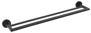 Sapho Sapho, X-ROUND BLACK dupla törölközőtartó, fekete, XR401B