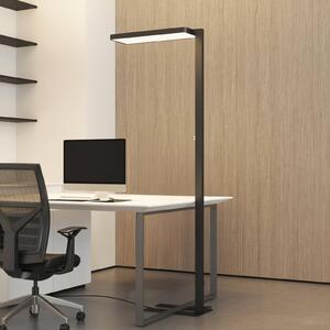 Arcchio LED álló világítás Timon, 54W, fekete, magasság 195 cm, dimmelhető, Fekete, Dolgozószoba / Iroda, Alumínium, Modern