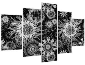 Kép - Fekete és fehér gyűszűvirág (150x105 cm)