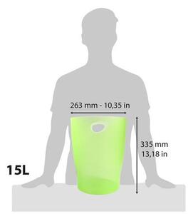 Papírkosár, 15 liter, PP, EXACOMPTA Linicolor, almazöld (EX45397D)
