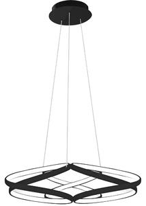 Mennyezeti LED Lámpa APP793-CP FLAT Fekete + Távirányító