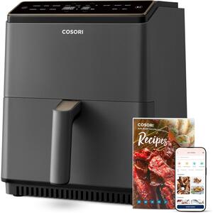 COSORI XXL Dual Blaze Air fryer Forrólevegős sütő 6.4L Szürke