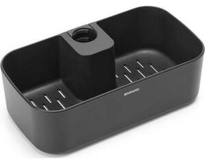 BRABANTIA ReNew Shower Caddy zuhanytartó rúdra szerelhető zuhanypolc tusfürdő tartó kosár műanyag fekete - 280740