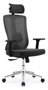 Ergonomikus irodai szék, forgószék, fekete hálós (LA-8065FH-BLACK)