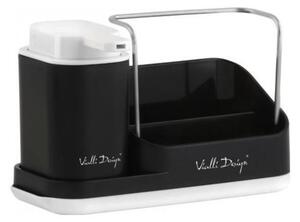 Vialli Design Livio Duo Konyhai rendszerező folyadékadagolóval - Fekete/Fehér