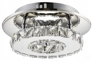 Szerszámlámpa - LED kristály mennyezeti lámpa 20x20cm 8W APP407-C, króm, OSW-65005