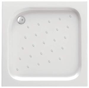 Deante Funkia, négyzet alakú akril zuhanytálca 80x80x16 cm, mélység 5 cm, fehér, KTC_042B