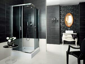 Deante Funkia zuhanykabin 80x80 cm négyzet króm fényes/grafit üveg KYC_442K