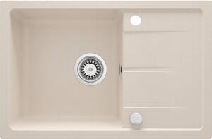 Deante Leda, gránit munkalap 670x440x164 mm Z / O, 3,5 "+ szifon, 1 kamrás, bézs, ZRD_5113