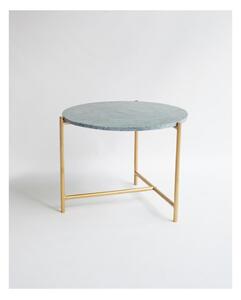 Zöld-aranyszínű márvány kerek dohányzóasztal ø 50 cm Morgans – Really Nice Things