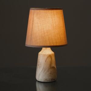 Bézs kerámia asztali lámpa textil búrával (magasság 28 cm) – Casa Selección