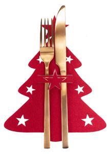 Tutumi, karácsonyi evőeszköz huzat 10 db KF357-10, piros, CHR-09530