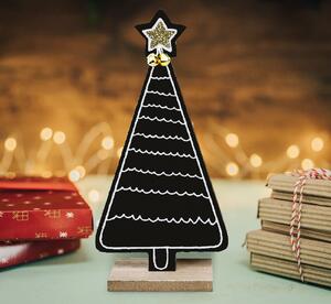Tutumi, karácsonyfa, ünnepi dekoráció KL-21X14, fekete, CHR-00673