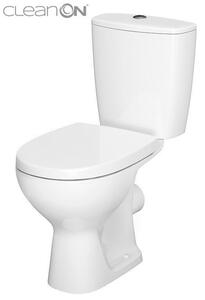 Cersanit ARTECO - WC kombi + antibakteriális ülőke lassan záródó funkcióval, vízszintes hulladék, K667-052