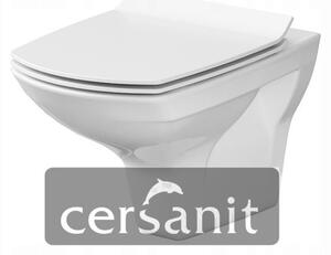 Cersanit Carina, hőre keményedő, lassan záródó antibakteriális WC-ülőke, fehér, K98-0135