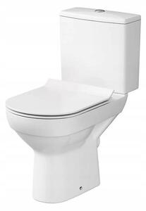 Cersanit CITY - WC kombi + antibakteriális ülőke lassan záródó funkcióval, vízszintes hulladék, vízellátás alulról, K35-038