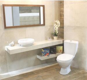 Cersanit Cascade, kombi WC öblítéssel 3 / 6l, vízszintes hulladék + ülőke polipropilénnel, fehér, K100-206