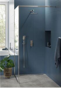 Cersanit LARGA, oldalfal zuhanykabinokhoz 90x195cm, 6mm átlátszó üveg, fekete profil, S932-134