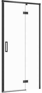 Cersanit Larga, szárnyas ajtó a furathoz 100x195cm, jobbos kivitel, 6mm átlátszó üveg, fekete profil, S932-125