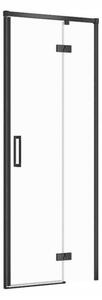 Cersanit Larga, nyíló szárnyas ajtó 80x195cm, jobbos kivitel, 6mm átlátszó üveg, fekete profil, S932-123
