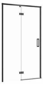 Cersanit Larga, szárnyas ajtó nyílásra 120x195cm, balos kivitel, 6mm átlátszó üveg, fekete profil, S932-130