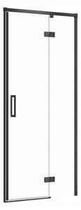 Cersanit Larga, nyíló szárnyas ajtó 90x195cm, jobbos kivitel, 6mm átlátszó üveg, fekete profil, S932-124
