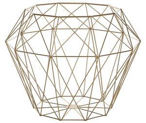 Geometrikus Világosbarna Kisasztal Arany Lábazattal ELIDA