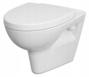 Cersanit Parva CleanOn, függő WC csésze antibakteriális duroplaszt ülőkével, fehér, K701-015