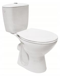 Cersanit elnök, kombi WC öblítéssel 3 / 6l, vízszintes lefolyó + antibakteriális ülőke polipropilénből, fehér, K08-028