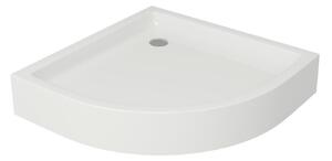 Cersanit Basic + Tako, negyed kerek zuhanykabin 80x80x185 cm + zuhanytálca 80x16 cm, fehér, S601-117