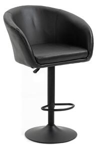 HC8326W Fekete modern műbőr szék fekete lábbal