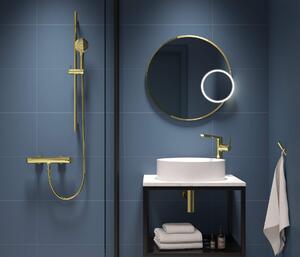 Deante Arnika, zuhanyoszlop 95cm rejtett csatlakozással és 3 funkciós kézi fejjel és zuhanycsővel 150cm, arany, NQA_Z51K
