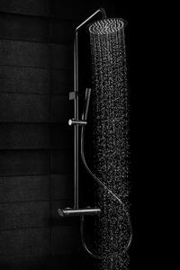 Deante Arnika, termosztatikus zuhanycsap esőgarnitúrával, fekete, NAC_N1QK