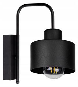 Fali lámpa fekete fém búrával | Loft - Industrial | Glimex Lavor 1xE27 GKL01C