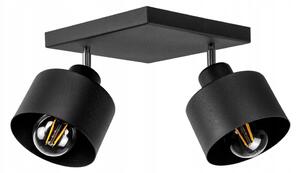 Mennyzeti lámpa fekete fém búrával | Loft - Industrial | Glimex Lavor 2xE27 GKL38C