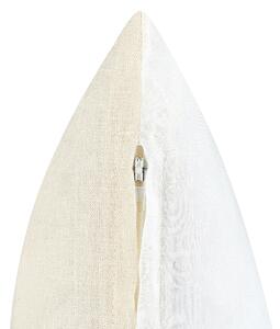 Fehér lenvászon díszpárna kétdarabos szettben 50 x 50 cm MINDALA