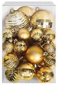 Tutumi, dekoratív karácsonyi díszek 36 db KL-21X07, arany, CHR-00655