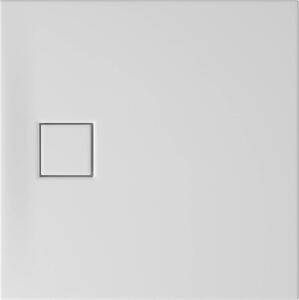 Cersanit Tako Slim, négyzet alakú zuhanytálca 80x80x4 cm + fehér szifon, fehér matt, S932-157
