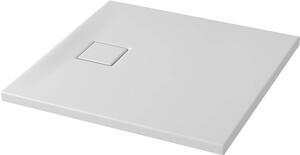 Cersanit Tako Slim, négyzet alakú zuhanytálca 80x80x4 cm + fehér szifon, fehér matt, S932-157