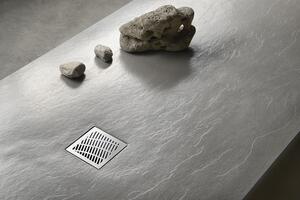 Sapho, MITIA öntött márvány zuhanytálca, téglalap 120x90x3 cm, szürke