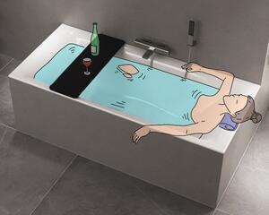Sapho, UNIVERZÁLIS fürdőülés, 70x25 cm, fekete