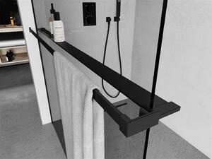 Mexen tartozékok, polc/törülközőtartó zuhanyparavánhoz (max. 140cm), fekete, 800-02-70