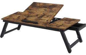 Laptop asztal, rusztikus barna 71x35cm
