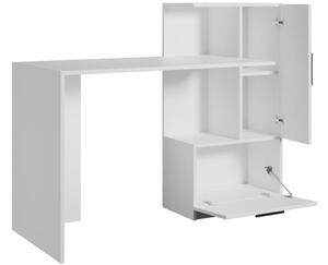 SLAVIT asztal, 125x100x60, fehér/fekete