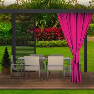 Luxus kész rózsaszín kerti függöny pavilonhoz 155x220 cm