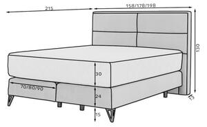 SAFIRA kárpitozott ágy, 140x200, nube 20