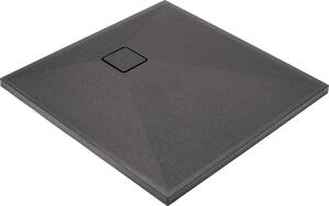 Deante Correo, négyzet alakú gránit zuhanytálca 90x90x3,5 cm, antracit-titán, KQR_T41B