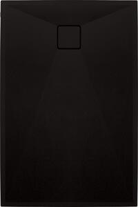 Deante Correo, négyszögletes gránit zuhanytálca 100x90x3,5 cm, fekete, KQR_N45B