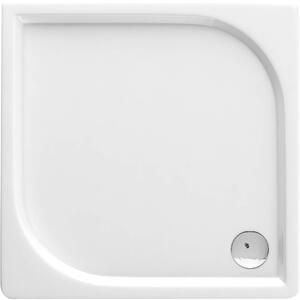 Deante Cubic, négyzet alakú akril zuhanytálca 80x80x4,5 cm, mélység 3 cm, fehér, KTK_042B